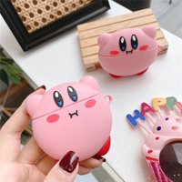 For Airpods Pro 2 Case,Kirby 3D Caroon Anime Protective Earphone Silicone Cover For Airpods 3 2 1 Case For Kids Funda