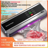 Electric Vacuum Sealer with Built-in Cutter Touch Button Kitchen Food Storage Seal for Dry/Wet Food Automatic Package Sealer