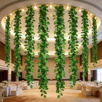 Outdoor Green Ivy Leaf Wall Hanging Decor Artificial Outdoor Simulation Greenery,Garden Wedding DIY Fake Setting,Home Decor