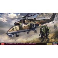Hasegawa 02368 1/72 Mi-24 Hind `UAV` & Humanoid Light Tank `Goat UGV`