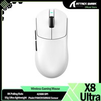 ATTACK SHARK X8 Ultra Wireless Gaming Mouse,55g Ultra-Lightweight Mouse,8K Polling Rate,PixArt PAW3950MAX Sensor,42000 DPI