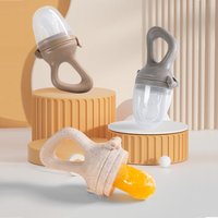 1-teiliger Baby-Frucht-Futterspender mit Netztasche zum sicheren Essen von Obst und Gemüse zum Lösen von Drücken. Beruhigen Sie das Baby