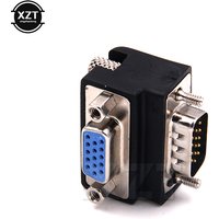 90 Degree Down Right Angled VGA SVGA Male To VGA 15Pin Female Monitor Adapter for PC Laptop TV Extender Video Adapter