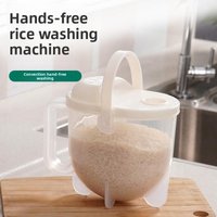 Lazy Rice Washing Screen - Convection Plastic Dual-Water Rice Washing Device Taomi Creative'S Household Kitchen Small Tool