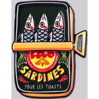 "Sardines" Enamel Pin Funny Fish Brooch Pines Lapel Pins Badge on Backpack Clothing Accessories Fashion Jewelry Friends Gifts