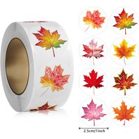 500Pcs Maple Leaf Sticker for Kids, 8 Styles Cute Leaf Stickers Reward Cute Space Stickers Office Supplies Incentives Sticker