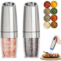 Electric Automatic Mill Spice Salt and Pepper Grinder Gravity LED Light Adjustable Coarseness Kitchen Steak Tool Sets