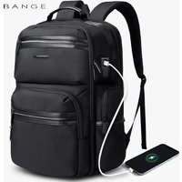 BANGE Anti-Theft 15.6 inch Laptop Backpack for Men School Bags Waterproof Business Travelling Backpacks with USB Charger Port