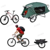 Electric Bike Mountain Bike Camping Trailer, Outdoor Camper Vehicle, Cycling Camping Equipment Off-Ground Tent