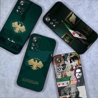 Syria Syrian Flag National Emblem Eagle Phone Case For Samsung S 25,24,23,22,30,21,10,9,Ultra,Plus,Lite,FE,4,5G Black Soft Case
