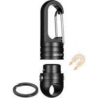 Magnetic Quick Release Keychain with Spring Key Clip and Key Ring-2 Button Lock System (Black)
