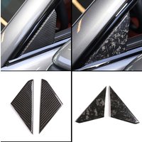 Real Carbon Fiber A-Pillar Triangle Trim Cover for Porsche 911 991 992 2012-2025 Exterior Side Window Decoration 2Pcs/Set