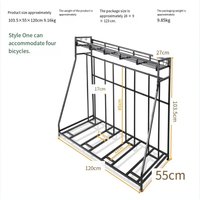 Multi-Slot Metal Bike Rack Versatile Storage Parking Stand for Indoor & Outdoor Bicycle Organization