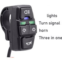 Electric Bike Scooter Light Switch Ebike Lamp and Horn Switch for Motorcycle Button Can Control Turn Signal Light 36V/48V DK336