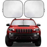2x Windshield Sun Shade Foldable Car Front Window Sunshade Cover Film Visor Automotive Interior for Sedans SUV Truck Accessories