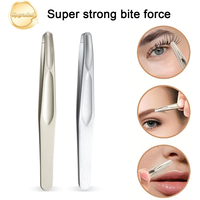 Premium Round Head Tweezers for Eyebrow & Facial Hair Removal Seamless Clips Short Hair Precision Easy Combing for Eyebrows