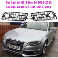 RS4 Style Front Bumper Lower Grille Fog Light Grill For Audi A4 B8 S-line S4 2009-2012 Fog Lamp Grill