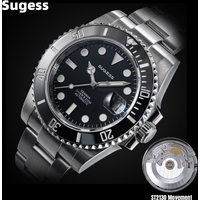 Sugess Men of Watch Automatic Mechanical ST2130 Movement Wristwatches 200M Water Resistant Sapphire Crystal Adjust Clasp S421
