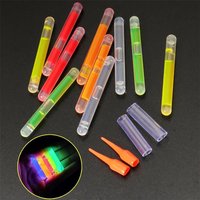 10PCS/Bag Fireflies 4.5*40mm for Fishing Float Fluorescent Lightstick Light Night Rod Lights Tool Bright Dark Colored Glow Stick