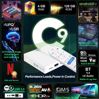 TV Box C9 Android 14 Amlogic S905X5M 4GB DDR4 128GB eMMC 4K HD 2.1 WIFI6 BT5.4 Ethernet 1000M USB3.0 Media Player Set Top Box