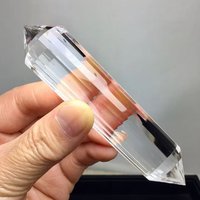 11cm 24-Sided Natural White crystal、Natural crystal Very Rare Double Terminated Crystal Wand Point Spiritual Reiki 1pcs