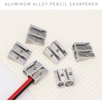 4/8/12pcs Manual Pencil Sharpener Metal DualHole Cosmetic Pencil Sharpener Anti-Break Lead Sharpener Homeschool Sharpeners