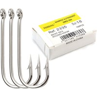 FISH KING 100Pcs Round Long Hand Fishing Hook High Carbon Steel Barbed Hook With Ring Fishhook for Carp Fishing Accessories 2335