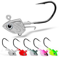 Bass Fishing Hook 30g 35g 45g Head Jig Hook for Soft Worm Fishing Tackle Sea Fishing Hook Lure Fish Head Shape Pike Bait Jighead