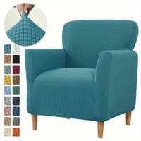 1pc Stretch Corn Velvet Waffle Small Single Armrest Sofa Cover Fitted, Stretch Corn Velvet Slipcover
