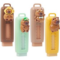 1/4pcs Capybara Erasers Set Cartoon Design 4B Eraser Retractable for Drawing Exams Kids Students Back to School Stationery A3013