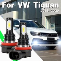 H11 Front Fog Lamp 6000K High Quality 3570 LED Light Bulb For Volkswagen VW Tiguan 2 MK2 2016 2017 2018 2019 2020 Accessories