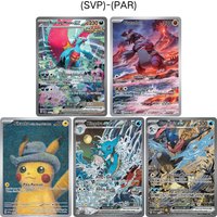 pkmTop-Grade Rare Collectible PTCG Cards - SV Van Gogh Pikachu Greninja Kingdra Roaring Moon ex Proxy Set ptcg