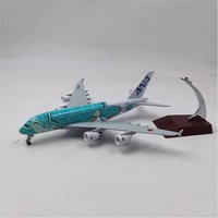 Airbus 380 A380 20cm Air Japan ANA Airlines Airplane Model Toy Green Cartoon Sea Turtle Airways Metal Alloy Diecast AirplaneToys