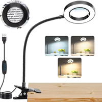10X Magnifying Glass with Light 3 Colors 10 Brightness 48 LED Magnifier Lamp for Reading Crafting Painting Close Work