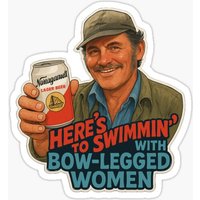 Heres To Swimmin Quint Jaws Movie Qu 5PCS Stickers for Decorations Laptop Art Window Car Funny Anime Room Luggage Living Room