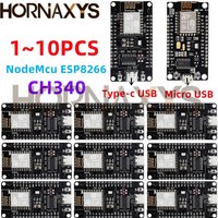 1-10pcs/ESP8266 NodeMCU LUA CH340 ESP-12E WiFi Internet Development Board 4M Flash Serial Wireless Module for Arduino Type-c usb