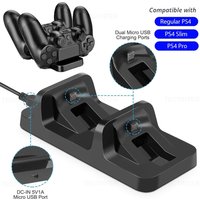 USB Dual Controller Charger Dock Station For PS4 Gamepads Charging Stand Holder Base For Sony PlayStation 4 Gaming Accessories