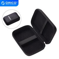 ORICO 2.5" Hard Drive Case Hard Drive Enclosure Portable External Hard Drive Case Double Buffer Storage Protection Black Blue