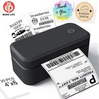 Marklife Thermoetikettendrucker X4 Kleiner Versandetikettendrucker für 4x6 Pakete mit Bluetooth & automatischer Etikettenerkennung
