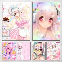 S-Super Sonico Manga Cartoon Poster Art With Prints Home Bedroom Living Room Decoration Gift