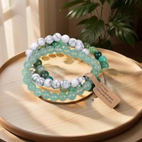 Natural Stone Beads Semi Precious Women's Bracelet Amethyst Multi Layered Combination Crystal Bracelets