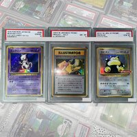 Proxy DIY PTCG Graded Collection Cards P.M. PROMO ILLUSTRATOR MEWTWO-HOLO SNORLAX NM-MT 8 Card Holographic Label Child Gifts