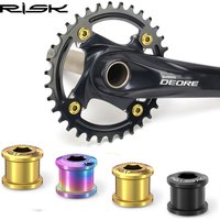 AliExpress 4pcs/5pcs RISK Titanium Alloy Bicycle M8x6.5mm Chainring Bolt Chainwheel Screw Gear Fixing Bolts For Mountain Road & BMX Bike