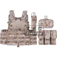 Emersongear LBT-6094A Men's AOR1 Color Tactical Combat Vest MOLLE Plate Carrier with Pouches for Military And Outdoor Use