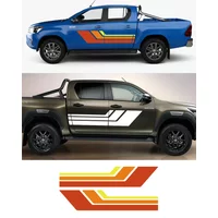 2Pcs Pickup Side Door Styling Car Stickers For Toyota Hilux SR5 SR GR AN10 AN20 AN30 2005 2019 PVC Vinyl Decals Auto Accessories