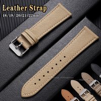 New Calfskin Leather Strap 18mm 19mm 20mm 21mm 22mm for Samsung Watch4/5/6/7 40mm 44mm Classic Bracelet Quick Release Wristband