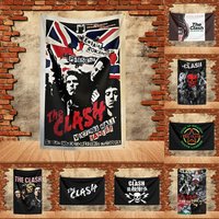 90X150ft The Clash Band Party Flag Polyester Printed Flag Banner Tapestry for Garden Garage Decoration Concert Flag