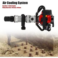 32.6cc Gas-Powered 2-Stroke T-Post Driver 900W Air-Cooled Pile Driver Portable Piling Tool for Farm Fencing Garden Post