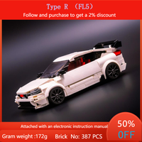 387 Parts MOC Building Block Model Car Type R FL5 Creative Christmas Gift For Boys Adults And Children