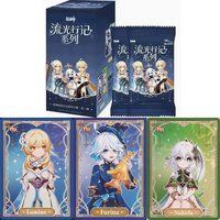 Genuine Genshin Impact Card Flowing Light Travelogue Series Booster Pack Game Peripheral Collectible Cards Toys Gifts